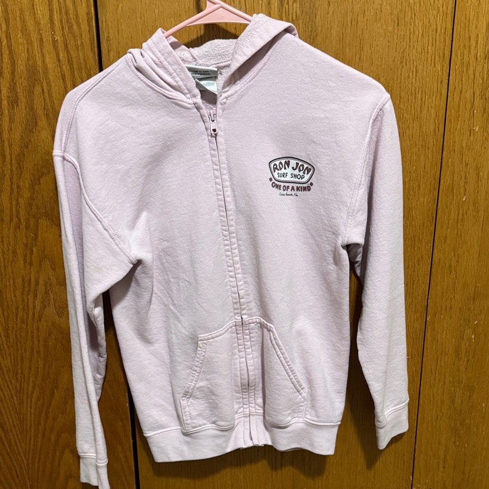 Ron Jon Kids Light Pink Zip-Up Hoodie